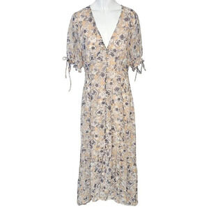ASTR The Label Chandler Floral Maxi Dress Size Medium  Button Front